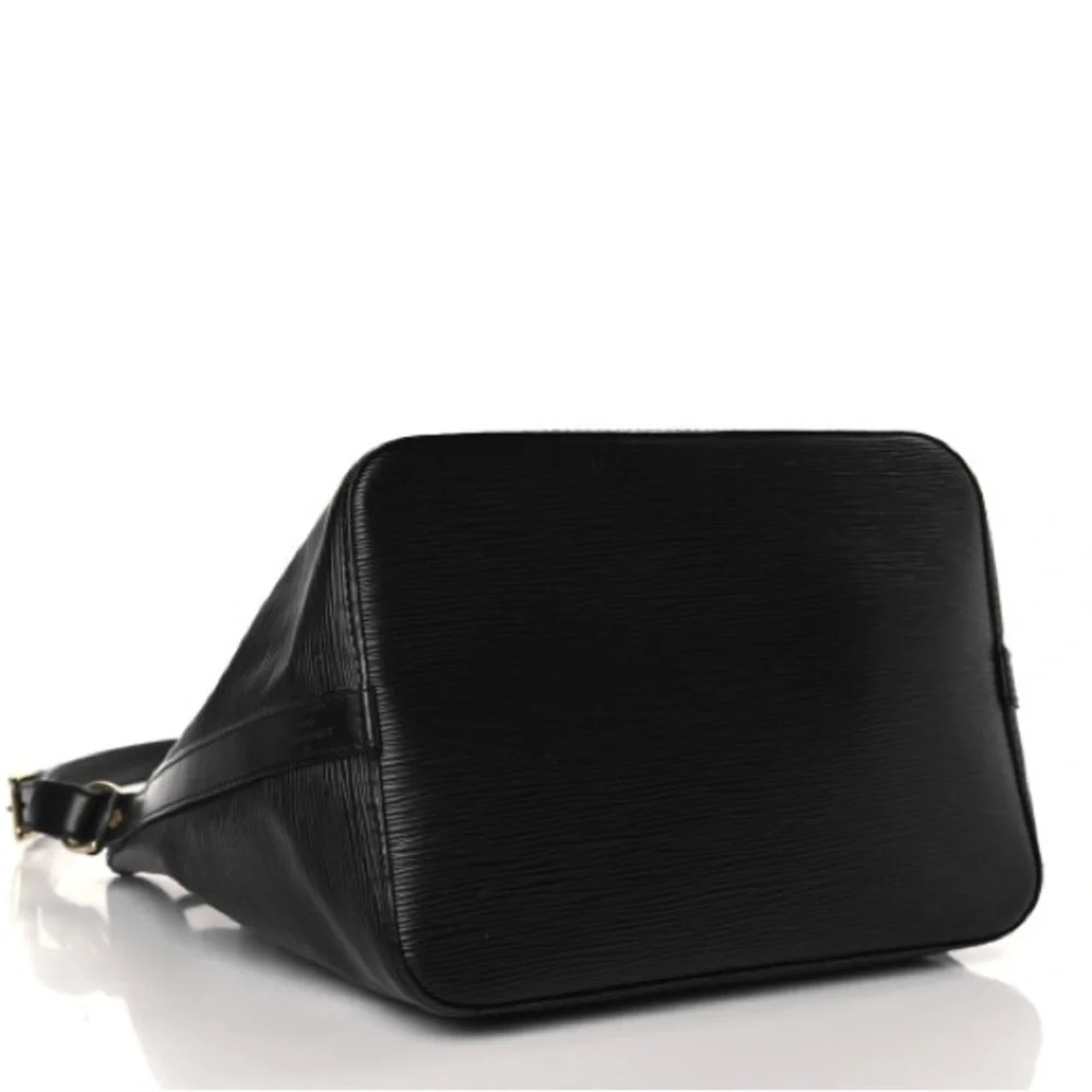LOUIS VUITTON BLACK PETIT NOÉ LEATHER HANDBAG 💎 AUTHENTIC 💎 - Picture 6 of 13